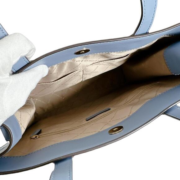 Michael Kors Kenley Leather Shoulder Bag, Blue, 35H1GY9T3T - Picture 10 of 12